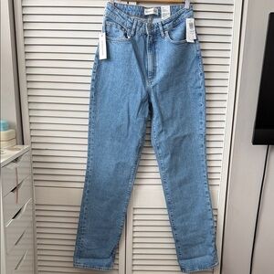 Denim Forum Light Blue Straight Leg Jeans
